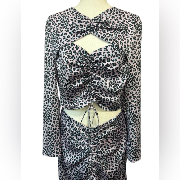 Maje- long satiny cutout, sexy maxi dress. NWT size 42 - Picture 3 of 14